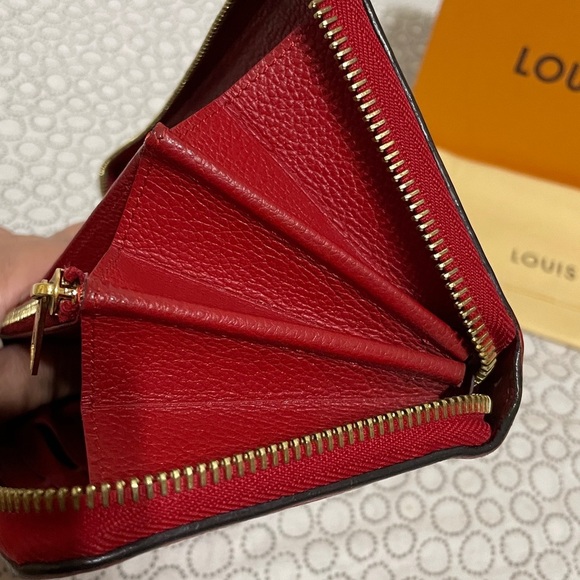 Louis Vuitton Red Emprente Zippy Wallet - Picture 14 of 15